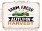 DECORATIVE METAL SIGN - Farm Fresh Autumn Harvest - 2 - Vintage Rusty Look
